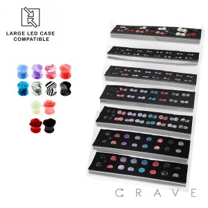 192PCS OF ASSORTED ORGANIC STONE PLUGS FOR MIX & MATCH PANEL